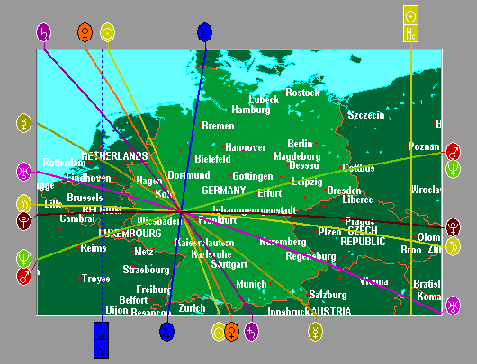 Astrogeographische Deutschlandkarte